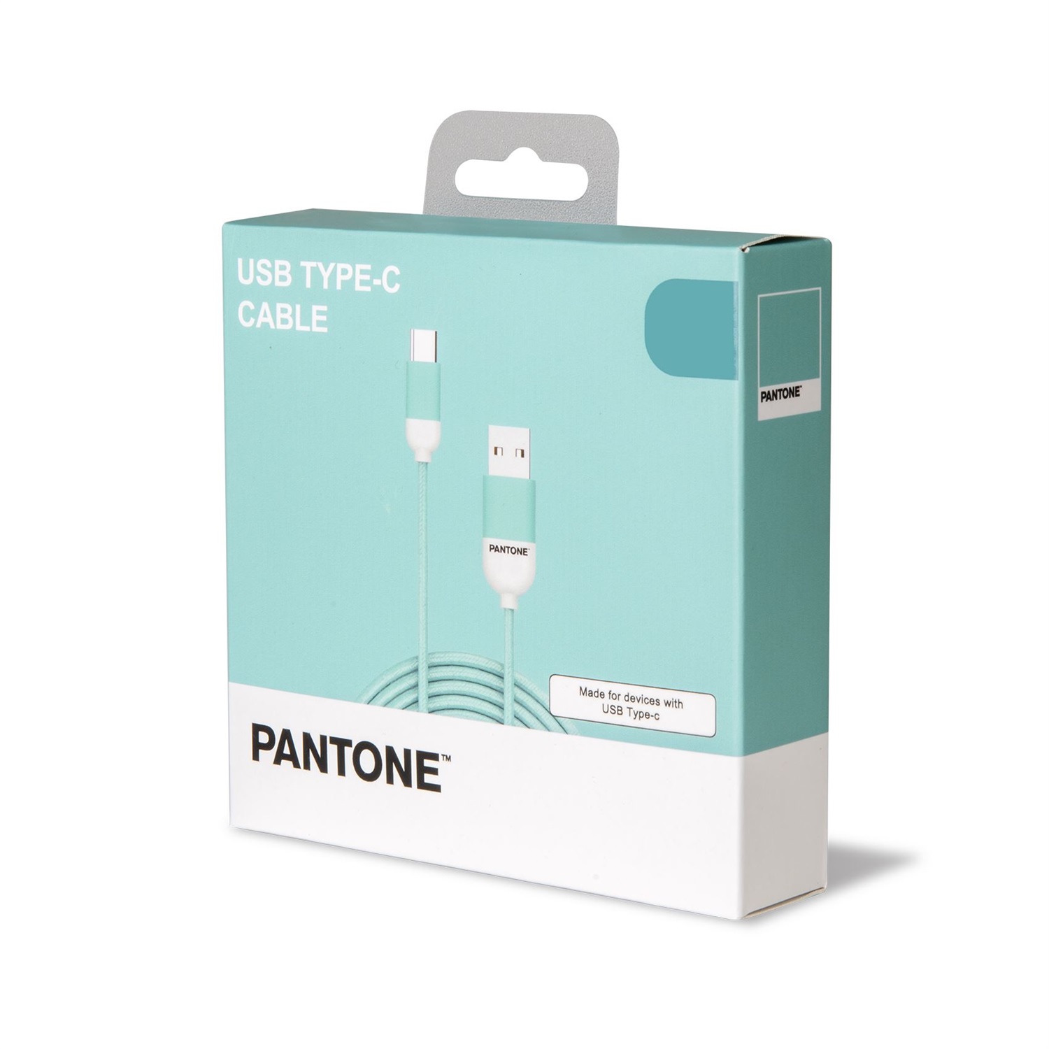 Celly Cavo USB A a USB C Pantone PT-TC001-5L, Lunghezza 1,5 m, Uscita 2.4A, Ciano