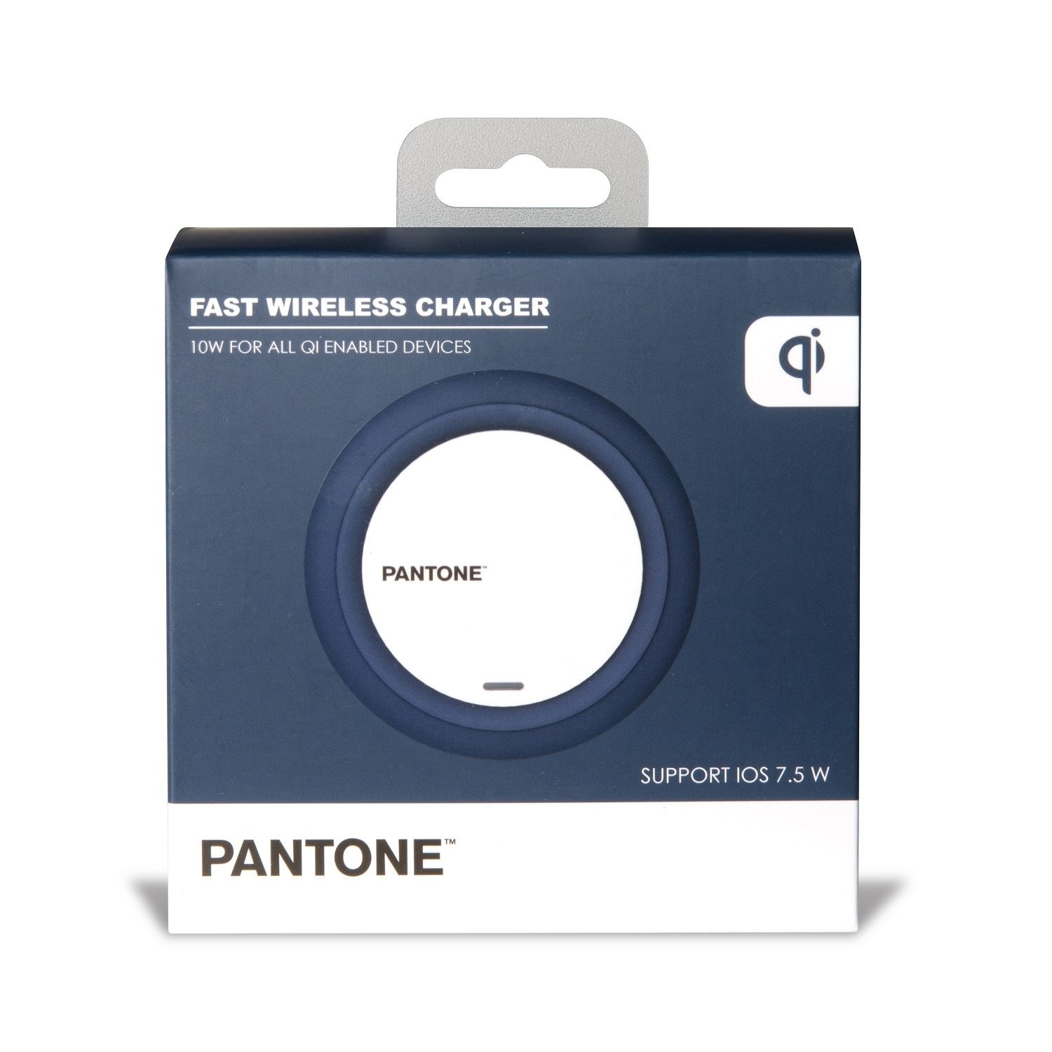Celly Pantone PT-WC001N Caricabatterie Wireless Qi 7.5W per Smartphone - Compatibile con iPhone e Android - Design Navy