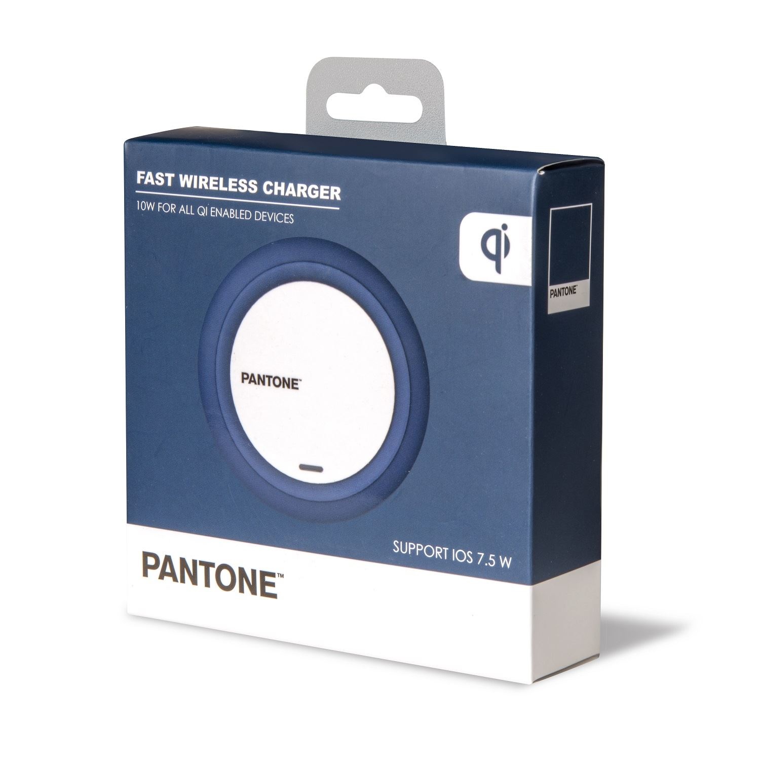 Celly Pantone PT-WC001N Caricabatterie Wireless Qi 7.5W per Smartphone - Compatibile con iPhone e Android - Design Navy