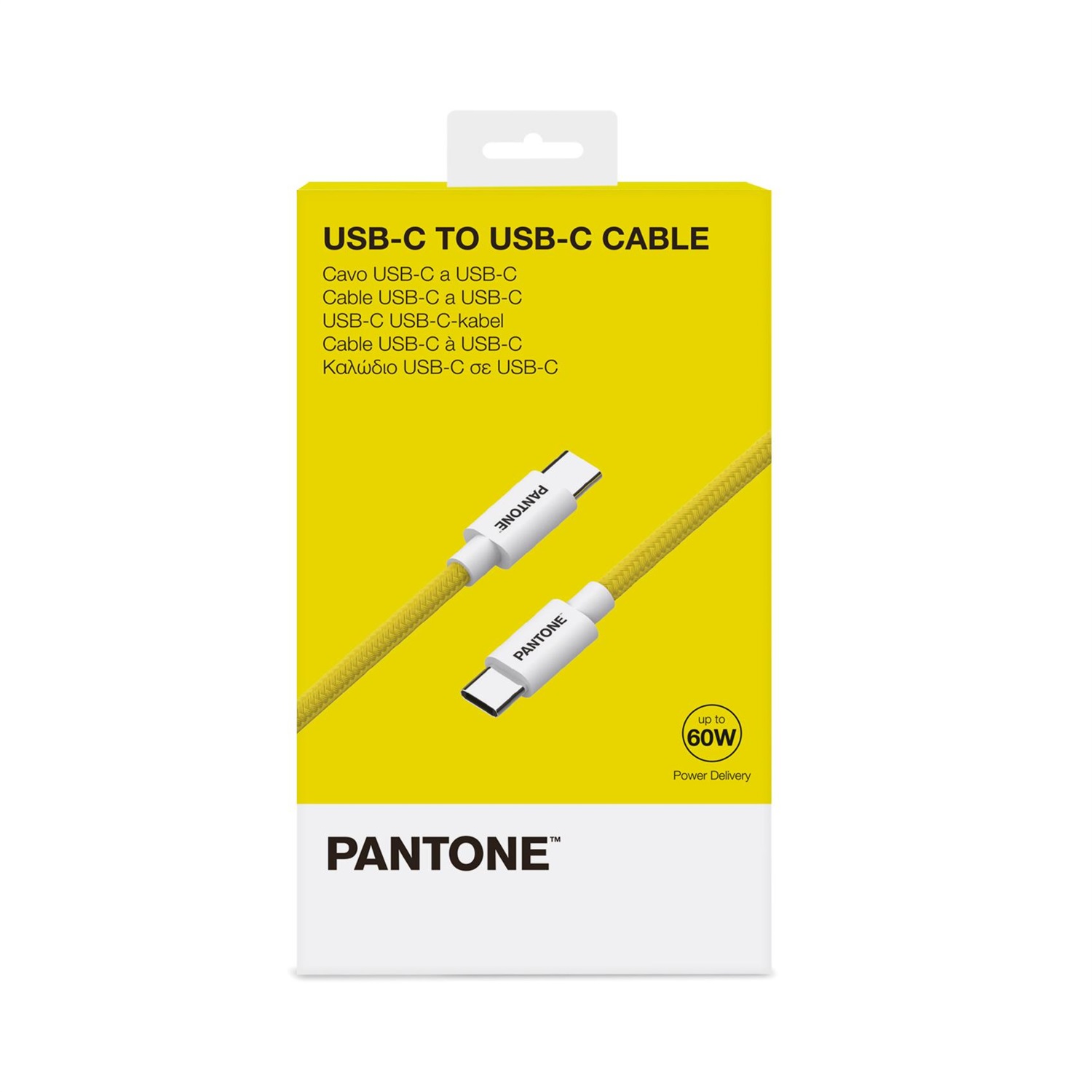 Celly Cavo USB-C a USB-C 1,5 m con Connettore Reversibile per Ricarica Veloce e Trasferimento Dati Rapidi - Giallo