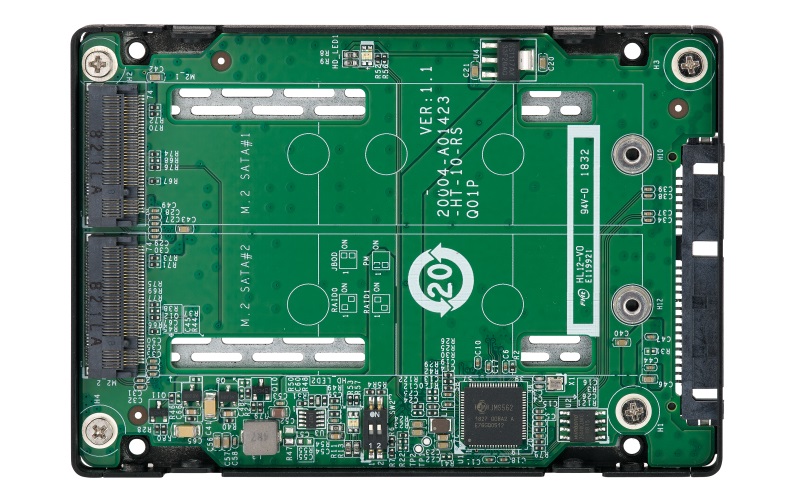 QNAP QDA-A2MAR Contenitore di Unità di Archiviazione Esterno per SSD M.2, SATA 2.5