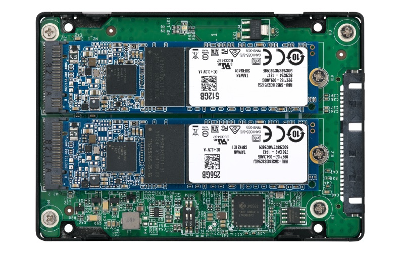 QNAP QDA-A2MAR Contenitore di Unità di Archiviazione Esterno per SSD M.2, SATA 2.5