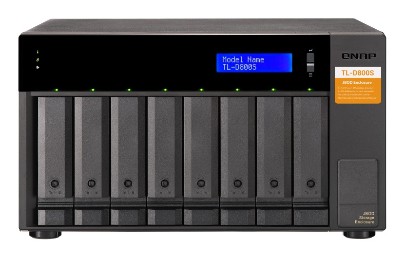 QNAP TL-D800S - Contenitore di archiviazione JBOD desktop a 8 alloggiamenti per HDD/SSD 2.5/3.5