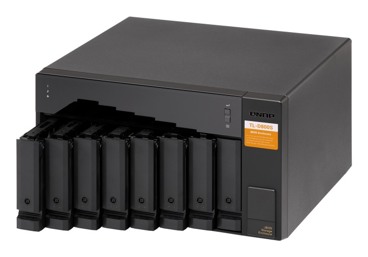 QNAP TL-D800S - Contenitore di archiviazione JBOD desktop a 8 alloggiamenti per HDD/SSD 2.5/3.5