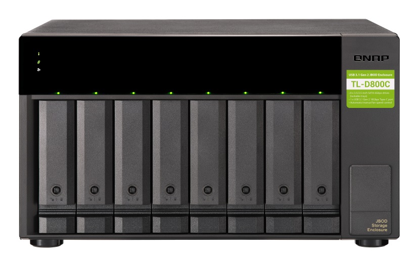 QNAP TL-D800C Contenitore di Unità di Archiviazione Esterno HDD/SSD 8 Baie SATA 3.5