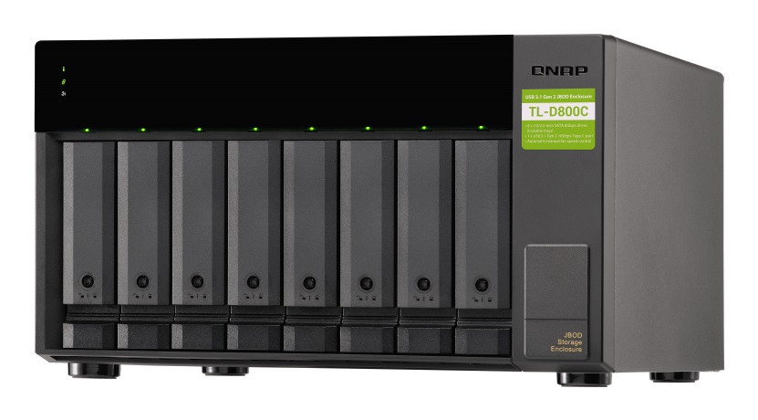 QNAP TL-D800C Contenitore di Unità di Archiviazione Esterno HDD/SSD 8 Baie SATA 3.5