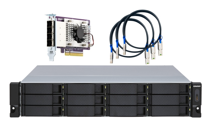 QNAP TL-R1200S-RP - Box esterno HDD/SSD 12-Bay, 2.5/3.5