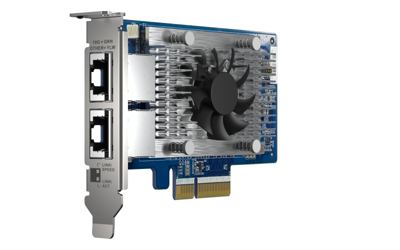 QNAP QXG-10G2T-X710 Scheda di Rete Interna PCIe Gen 3 10GbE con Doppia Porta e Controller Intel