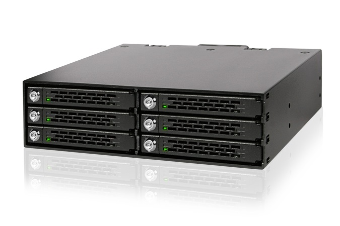 Icy Dock MB996SK-6SB Pannello Drive Bay Nero con 1 Ventola, Supporto per HDD/SSD fino a 9.5mm