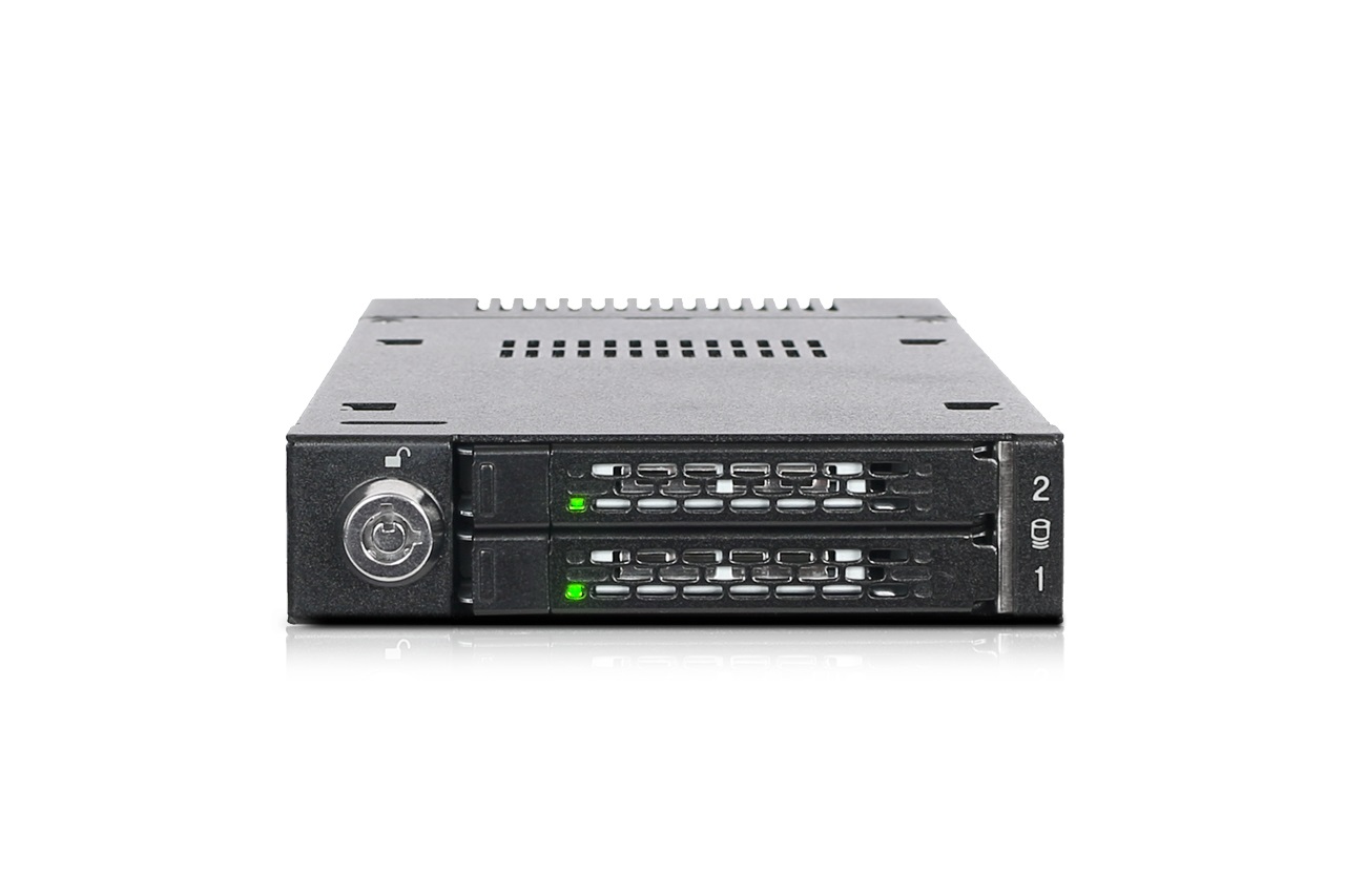 Icy Dock ToughArmor MB834M2K-B - Box Esterno per 2 SSD PCIe NVMe M.2, Alloggiamento da 3,5