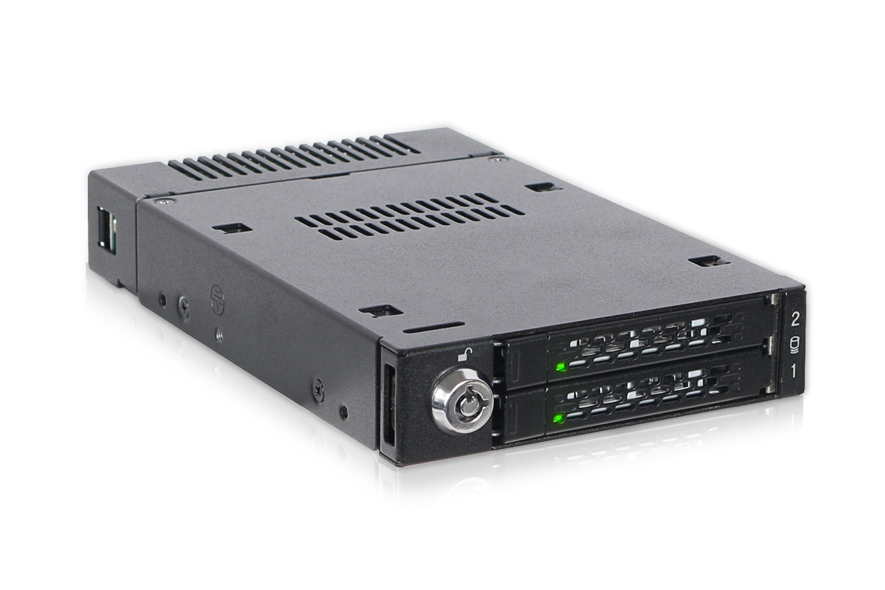 Icy Dock ToughArmor MB834M2K-B - Box Esterno per 2 SSD PCIe NVMe M.2, Alloggiamento da 3,5
