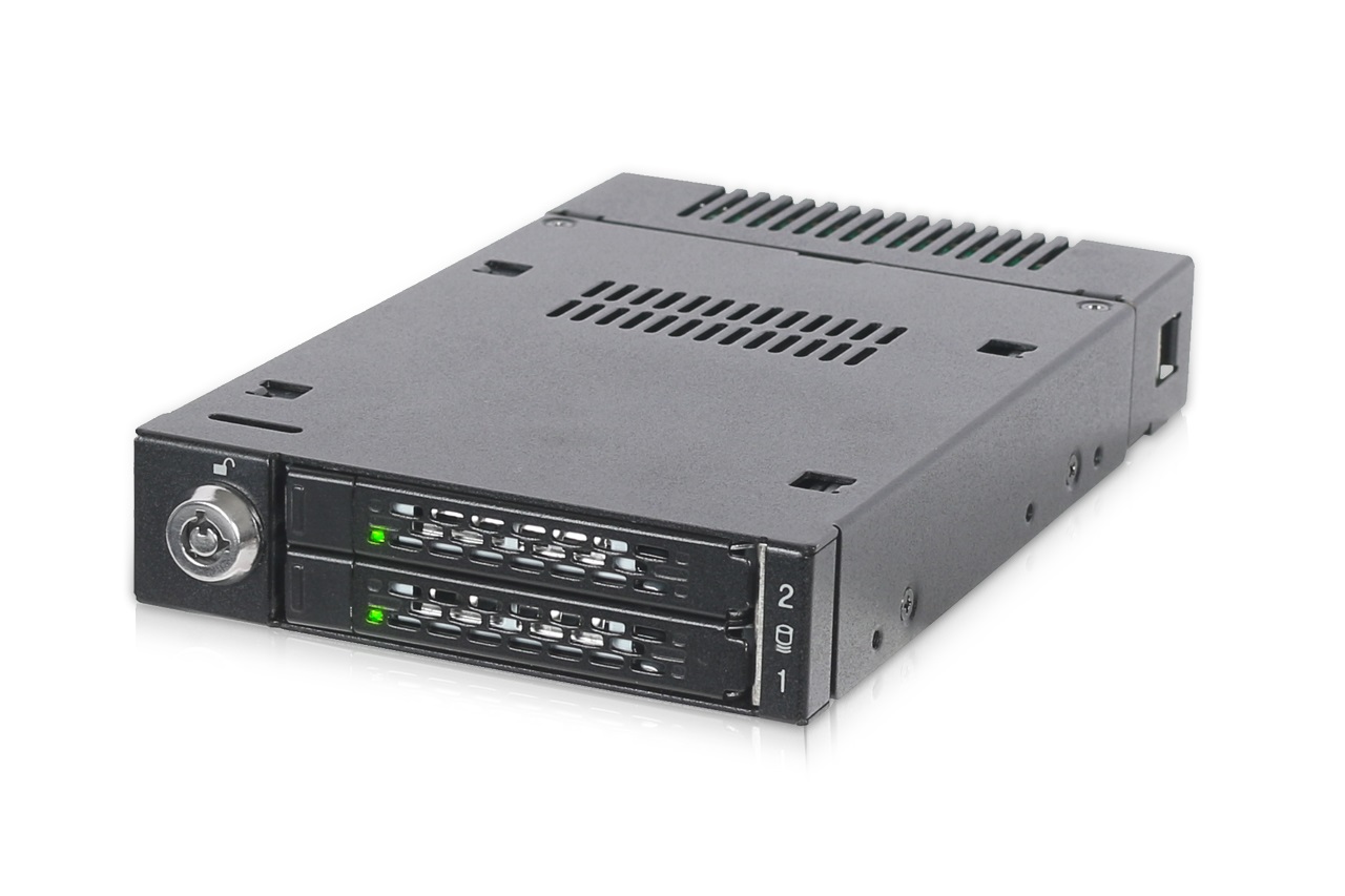 Icy Dock ToughArmor MB834M2K-B - Box Esterno per 2 SSD PCIe NVMe M.2, Alloggiamento da 3,5