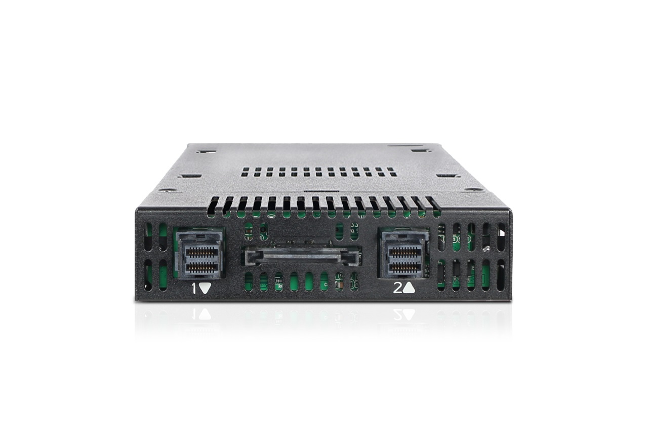 Icy Dock ToughArmor MB834M2K-B - Box Esterno per 2 SSD PCIe NVMe M.2, Alloggiamento da 3,5