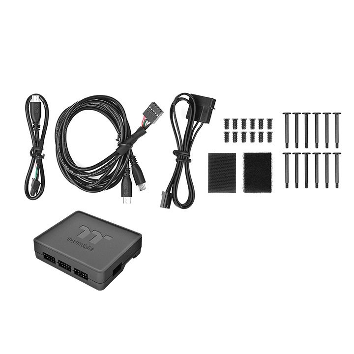 Thermaltake Riing Quad 12 RGB Ventilatore 12 cm Bianco - CL-F100-PL12SW-A