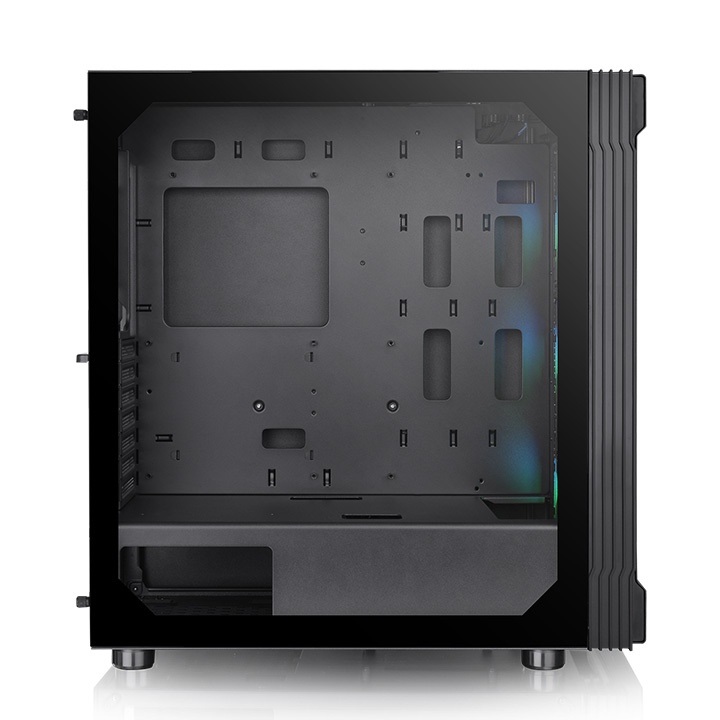 Thermaltake Versa T27 TG ARGB Midi Tower Nero con Vetro Temperato, Ottimizzato per Flusso d'Aria, Compatibile ATX