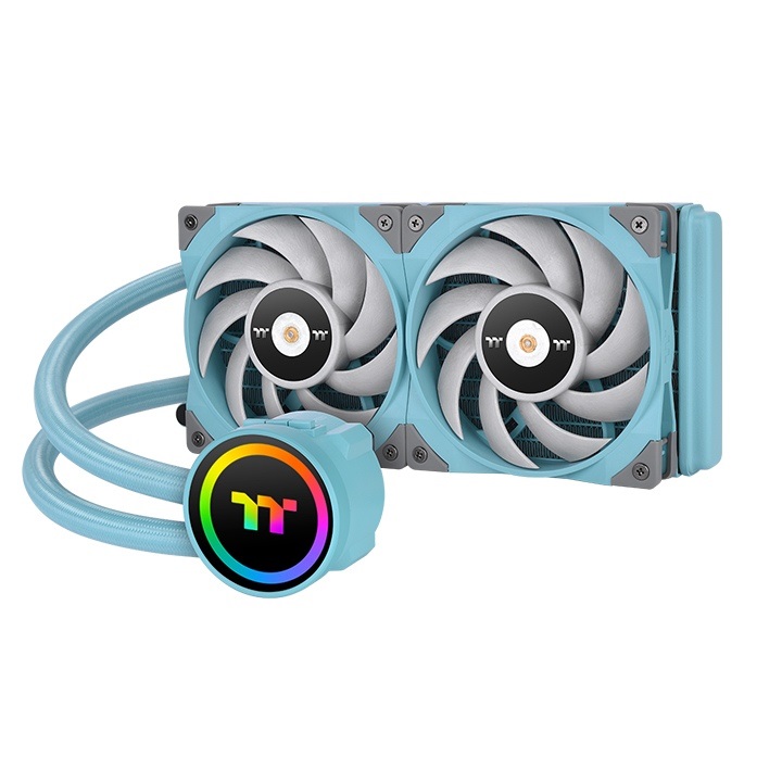 Thermaltake TOUGHLIQUID 240 ARGB Sync Raffreddatore di liquidi tutto in uno 12 cm Turchese