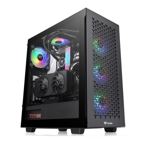 Thermaltake V350 TG ARGB Air Black - Case PC Midi Tower ATX con 4 mm di vetro temperato e 4 ventole incluse
