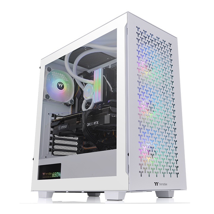 Thermaltake CA-1S3-00M6WN-03 Case Midi Tower Bianco con supporto per ventole da 120 e 140 mm