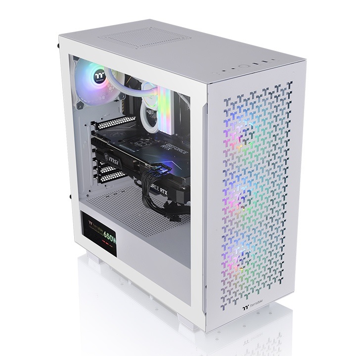 Thermaltake CA-1S3-00M6WN-03 Case Midi Tower Bianco con supporto per ventole da 120 e 140 mm