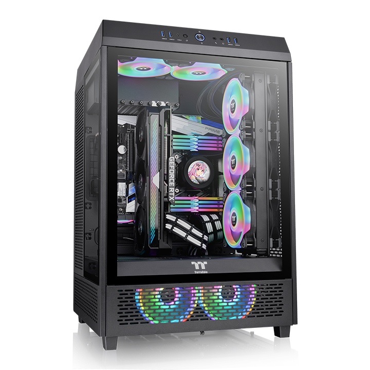 Thermaltake The Tower 500 Midi Tower Case Nero - Eccellente Espandibilità e Design Creativo
