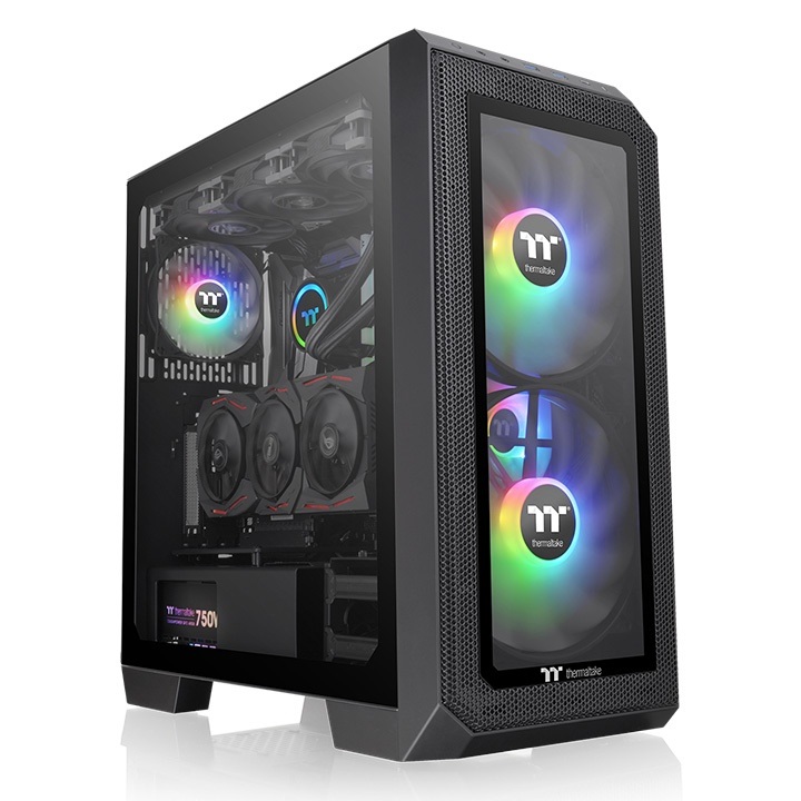 Thermaltake View 300 MX Midi Tower Nero con Vetro Temperato e Ventole ARGB-PWM