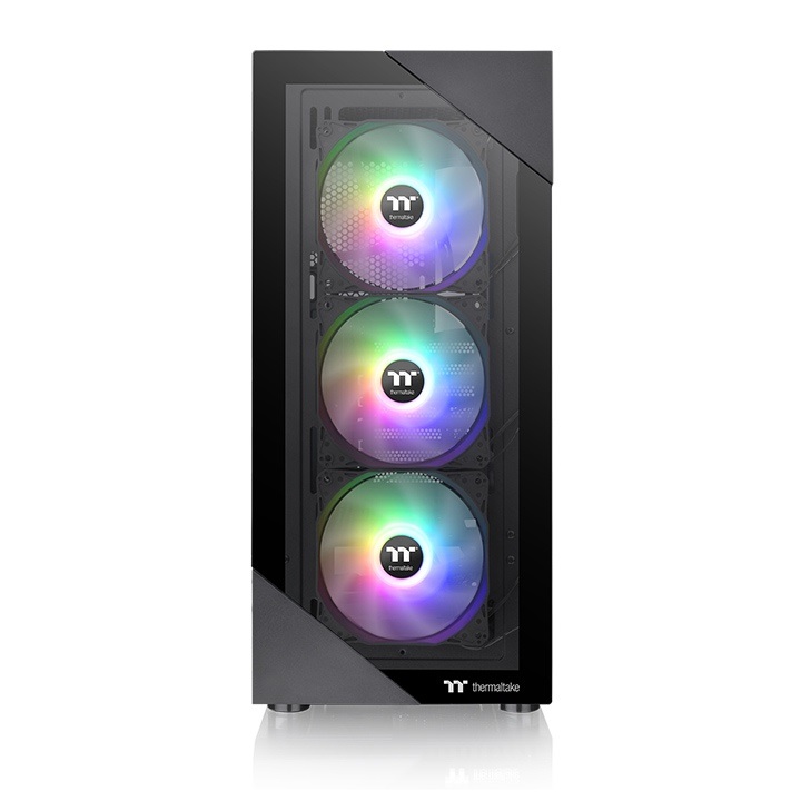 Thermaltake View 200 TG ARGB Midi Tower Nero - Chassis ATX con Ventole ARGB e Vetro Temperato