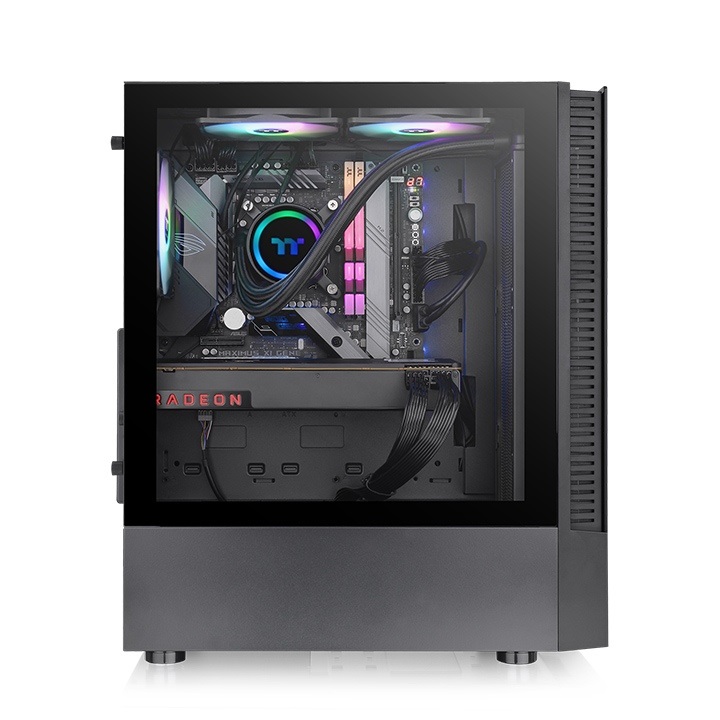 Thermaltake View 200 TG ARGB Midi Tower Nero - Chassis ATX con Ventole ARGB e Vetro Temperato