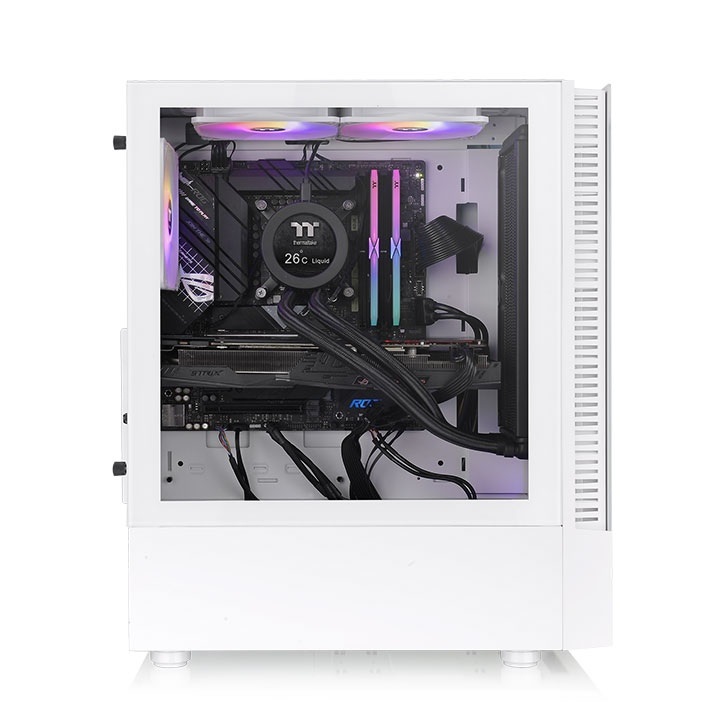 Thermaltake View 200 TG Snow ARGB Midi Tower Bianco con 3 Ventole 120 mm ARGB e Vetro Temperato