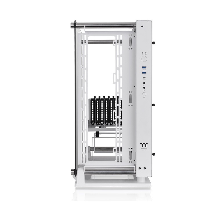 Thermaltake Core P3 TG Pro Snow White - Midi Tower PC Case Bianco con Vetro Temperato, Supporto Radiatori fino a 420 mm e Montaggio Verticale GPU
