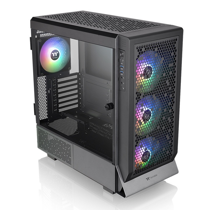 Thermaltake Ceres 500 TG ARGB Midi Tower Nero - Case PC con Vetro Temperato, Ventole ARGB e Supporto per ATX/EATX