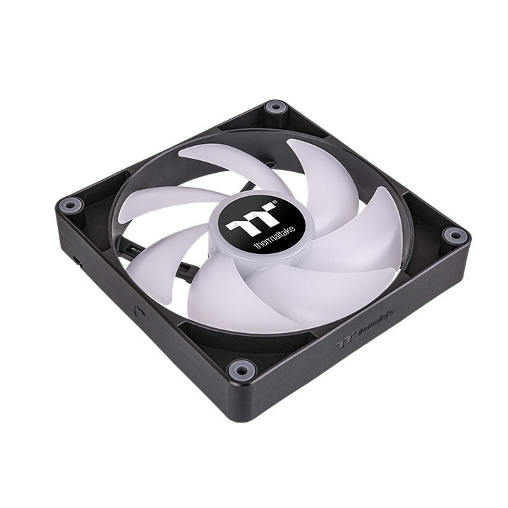 Thermaltake CT120 ARGB Sync Ventola di Raffreddamento 120mm PWM con 9 LED Indirizzabili - Nero e Bianco, 2 Pezzi