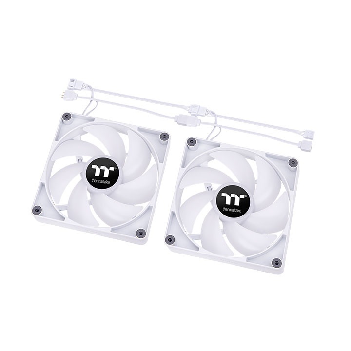 Thermaltake TT CT140 ARGB Sync Ventilatore PC Bianco - 2 pz, 500-2000 Giri/min, 30,5 dB, Flusso d'aria 77,37 pdc/min