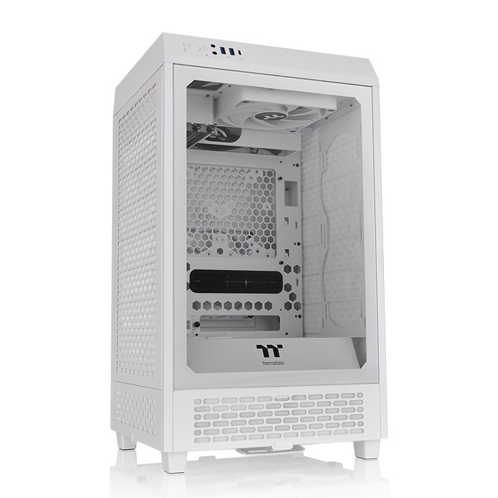 Thermaltake The Tower 200 Mini Tower Bianco con Vetro Temperato e Ventole da 140 mm