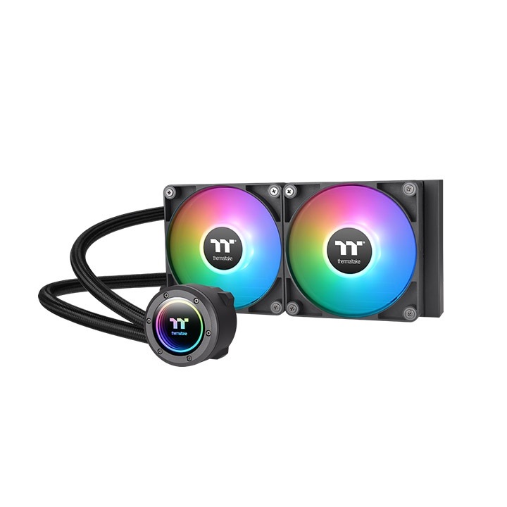 Thermaltake TT TH240 ARGB Raffreddatore di liquidi All-In-One 12 cm Nero con Velocità fino a 3300 Giri/min
