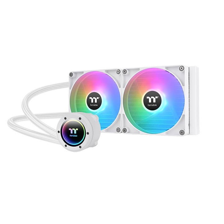 Thermaltake CL-W377-PL14SW-A Raffreddatore di liquidi tutto in uno 14 cm Bianco con flusso d'aria massimo di 84,32 pdc/min