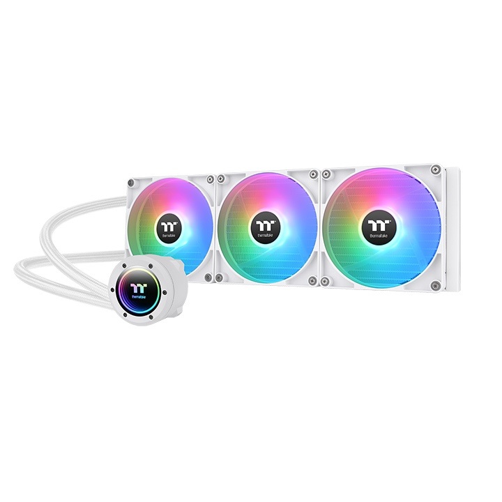 Thermaltake TH420 V2 ARGB Sync CPU Liquid Cooler Snow Edition 420mm Bianco - Design a specchio infinito, compatibile con socket Intel e AMD