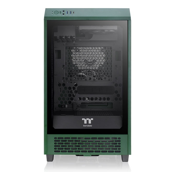 Thermaltake The Tower 200 Mini Tower Verde Racing - Case Mini-ITX con Vetro Temperato e Ventole da 140 mm