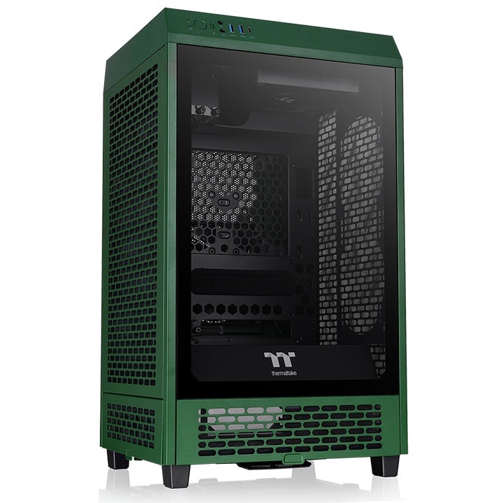 Thermaltake The Tower 200 Mini Tower Verde Racing - Case Mini-ITX con Vetro Temperato e Ventole da 140 mm