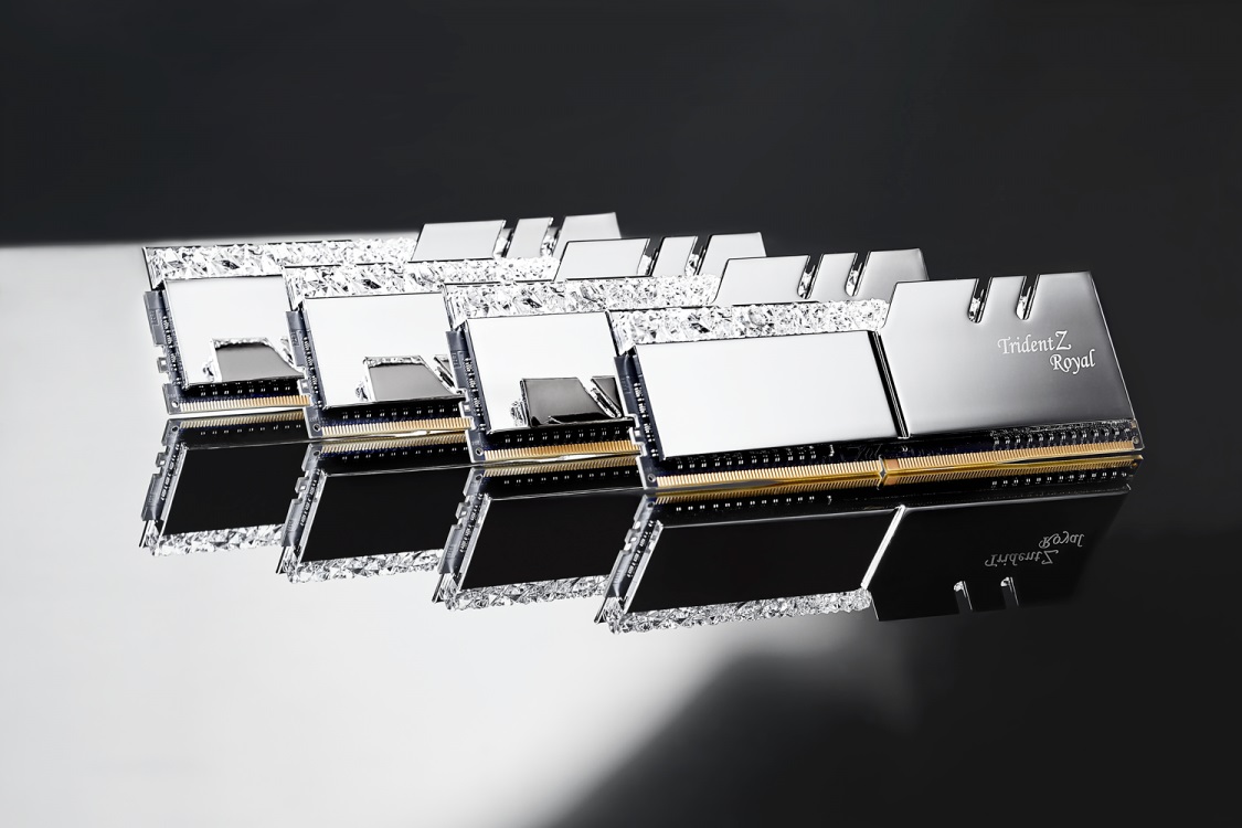 G.Skill Trident Z Royal F4-3200C16Q-64GTRS - Memoria 64 GB (4 x 16 GB) DDR4 3200 MHz, 288-pin DIMM, Latenza CAS 16