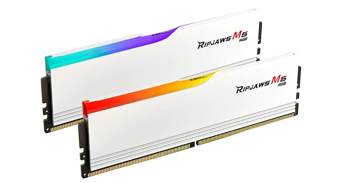 G.Skill Ripjaws M5 RGB 32 GB (2 x 16 GB) DDR5 5200 MHz CL40 XMP 3.0 RAM Bianco