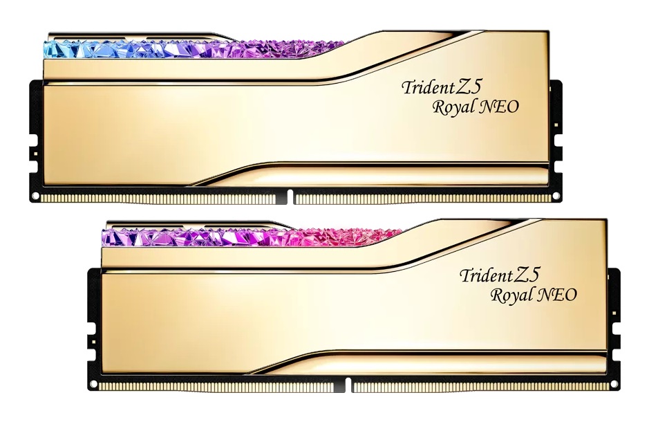 G.Skill Trident Z5 Royal Neo 32 GB (2 x 16 GB) DDR5 6000 MHz CL28 RAM Oro con Illuminazione RGB