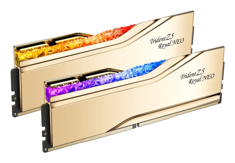 G.Skill Trident Z5 Royal Neo 32 GB (2 x 16 GB) DDR5 6000 MHz CL28 RAM Oro con Illuminazione RGB