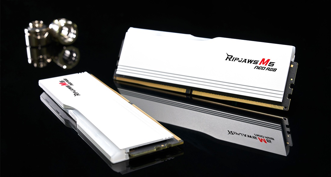 G.Skill Ripjaws M5 Neo 32GB DDR5-6000 (2x16GB) RGB Dual-Kit Bianco