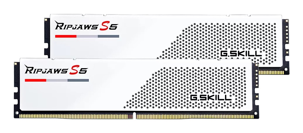 G.Skill Ripjaws S5 32 GB (2 x 16 GB) DDR5 6000 MHz CL28 con Intel XMP - Memoria RAM Bianco