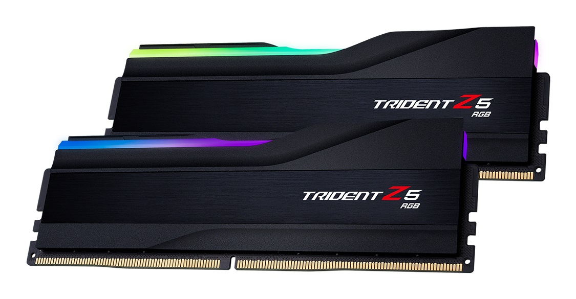 G.Skill Trident Z5 RGB 64 GB (2 x 32 GB) DDR5 6000 MHz CL28 RAM con supporto Intel XMP - Nero
