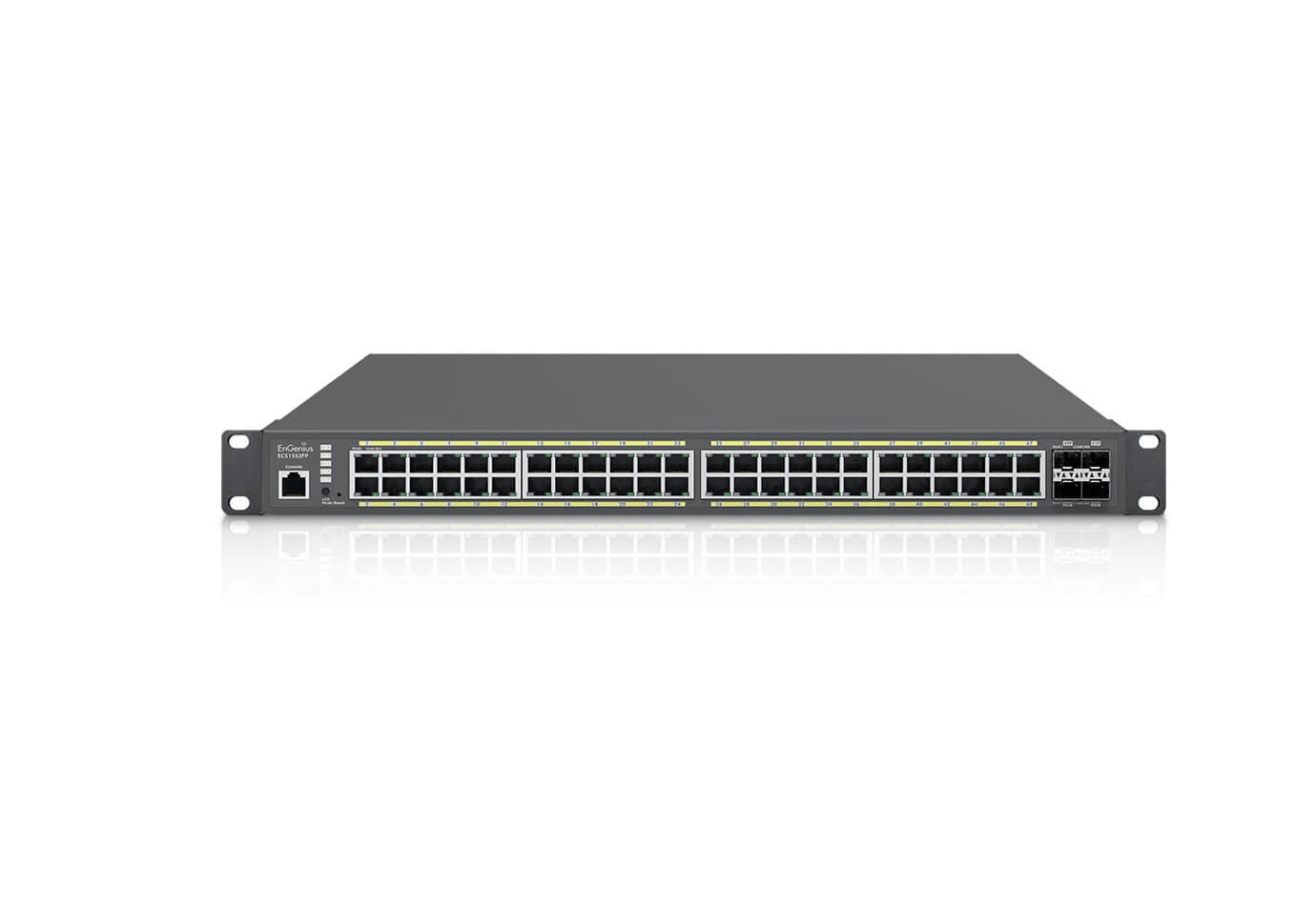 EnGenius ECS1552FP Switch di Rete Gestito L2 Gigabit Ethernet 48 Porte (10/100/1000) con Supporto Power over Ethernet (PoE) 1U Nero