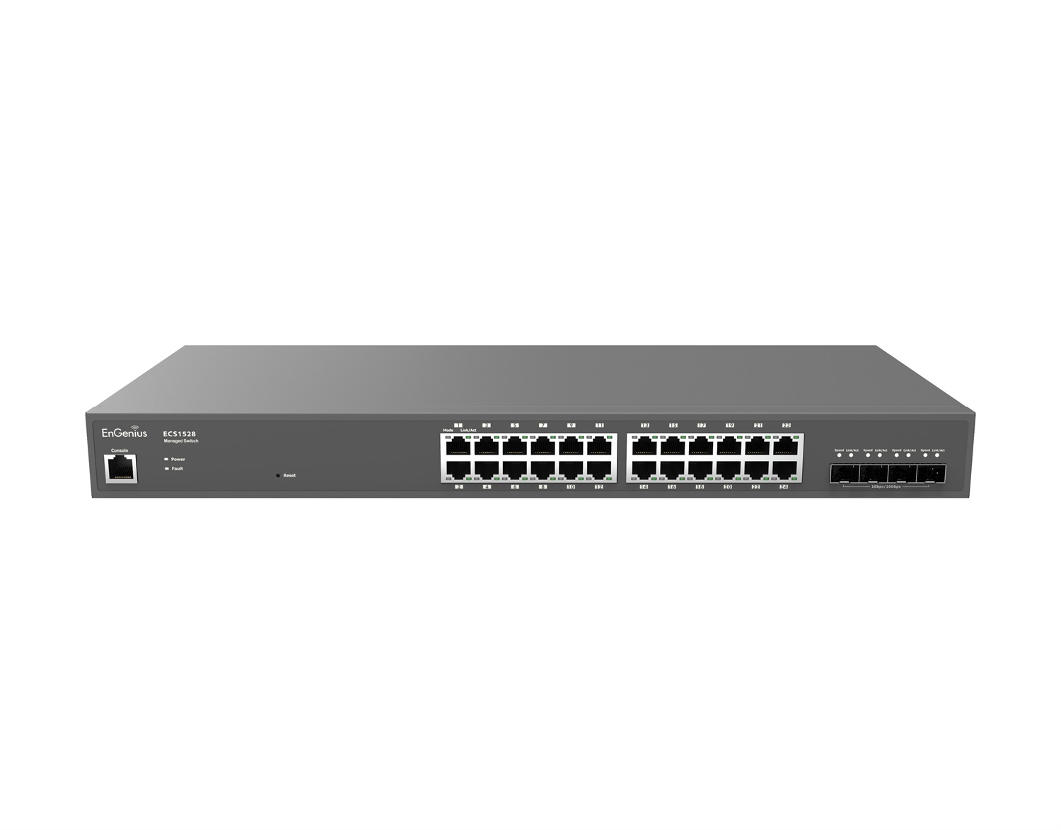 EnGenius ECS1528 Switch di Rete Gestito L2 con 24 Porte Gigabit Ethernet (10/100/1000) e 4 Porte SFP 10 Gbps