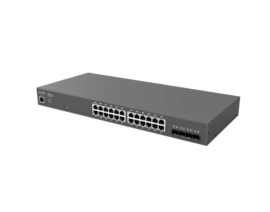 EnGenius ECS1528 Switch di Rete Gestito L2 con 24 Porte Gigabit Ethernet (10/100/1000) e 4 Porte SFP 10 Gbps