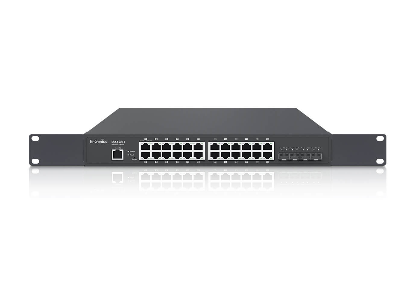 EnGenius ECS1528T Switch di Rete Gestito L2/L3 24 Porte Gigabit Ethernet (10/100/1000) Nero