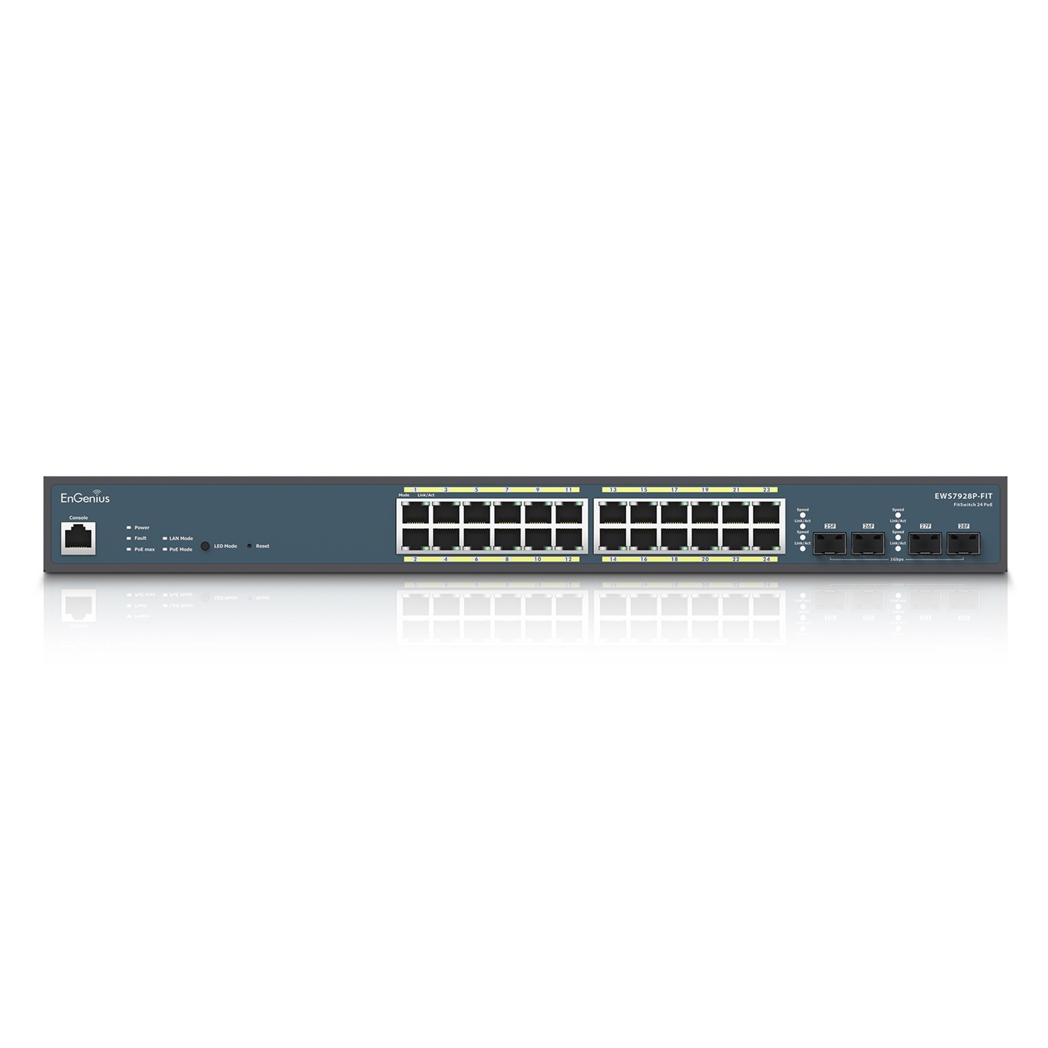 EnGenius EWS7928P-FIT Switch di Rete Gestito L2/L3 24 Porte Gigabit Ethernet PoE 240W con 4 Porte SFP